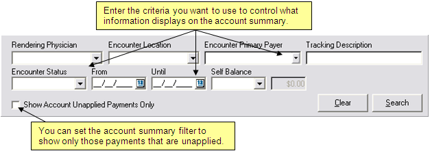 Filtering Options