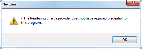 Charge Posting Alert/Warning 3