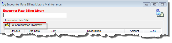 Encounter Rate Billing Library Maintenance