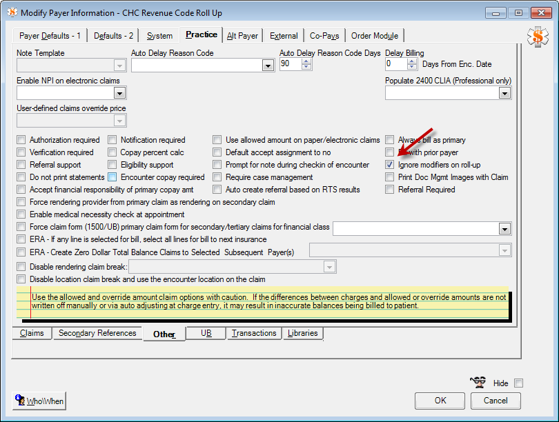 Modify Payer Information