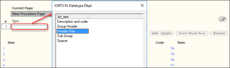 Datatype picklist