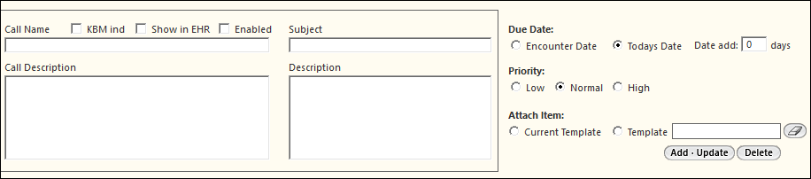 Fields to enter the task details in the Tasks panel