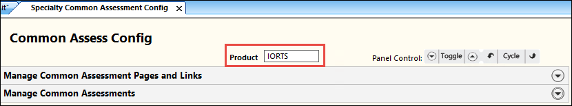 Common Assess Config template
