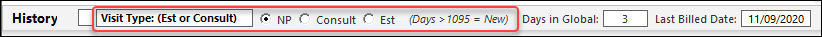 Allow users to override Visit Type check box