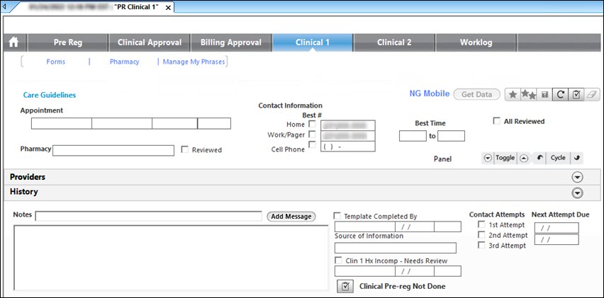 PR Clinical 1 template