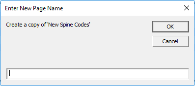Enter New Page Name window