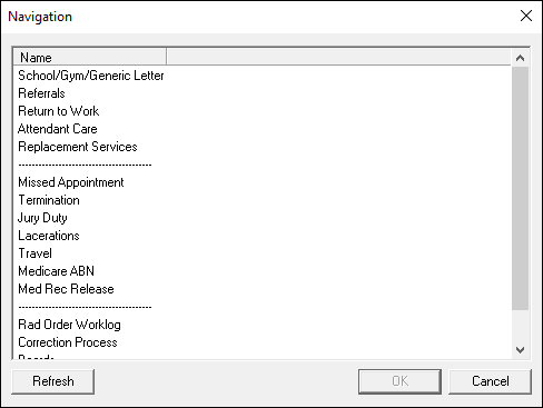 Forms picklist
