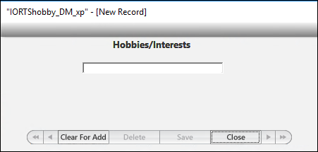 IORTS Hobby XP template