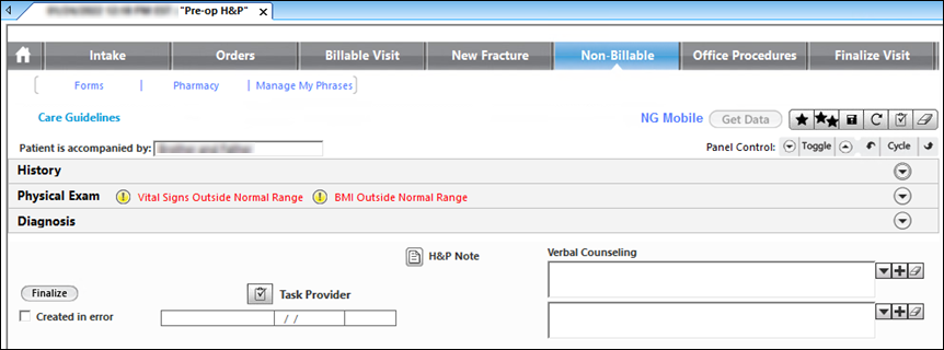Pre-op H and P template