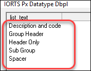 Datatype picklist