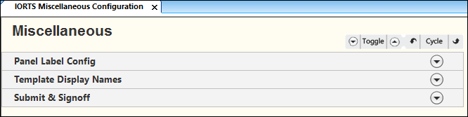 Miscellaneous Configuration template