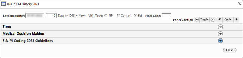 IORTS EM History 2021 template with 2023 guidelines