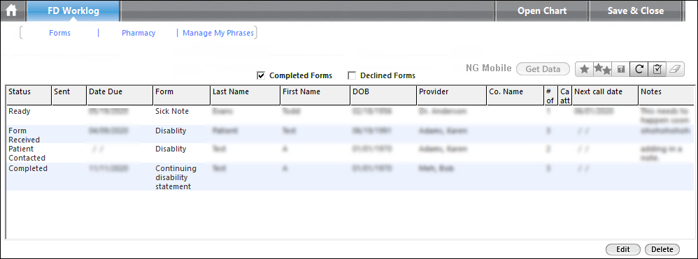 FD Worklog template