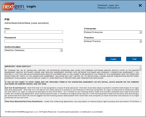 Login Window