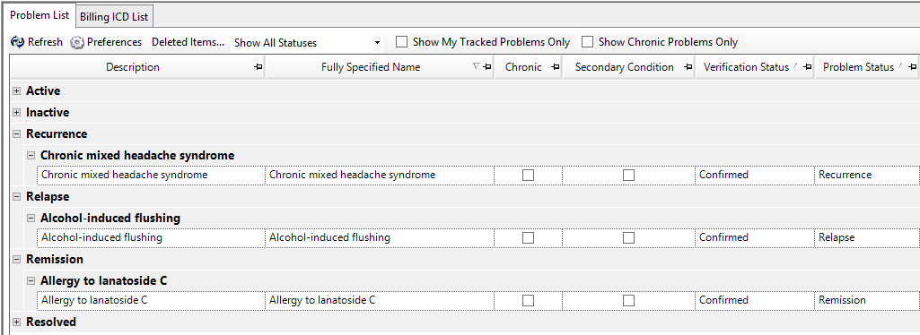 Problem List