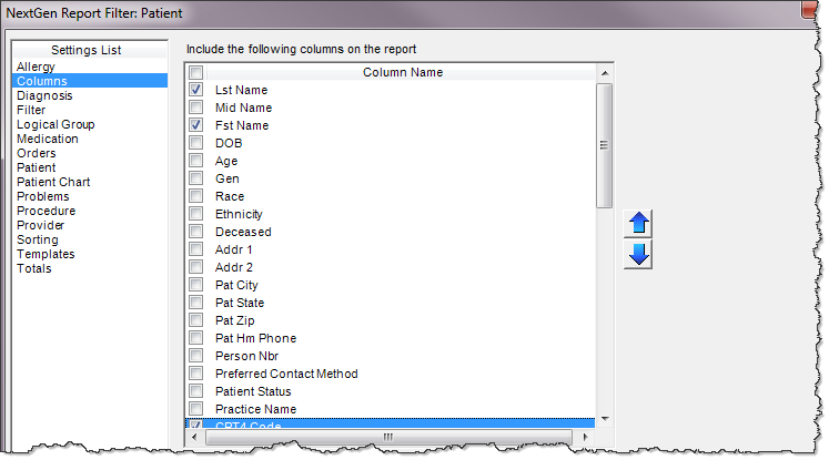 Report Filter