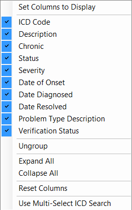 Set Columns to Display