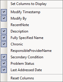 Set Columns to Display