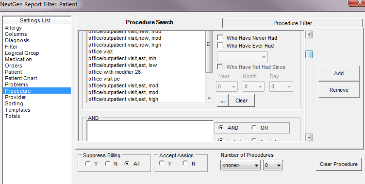 Report Filter