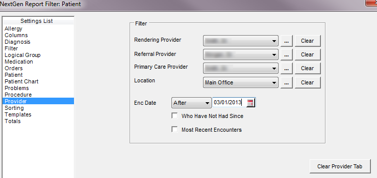 Report Filter
