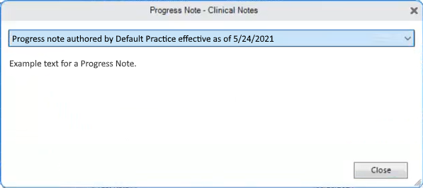 Clinical Notes Window