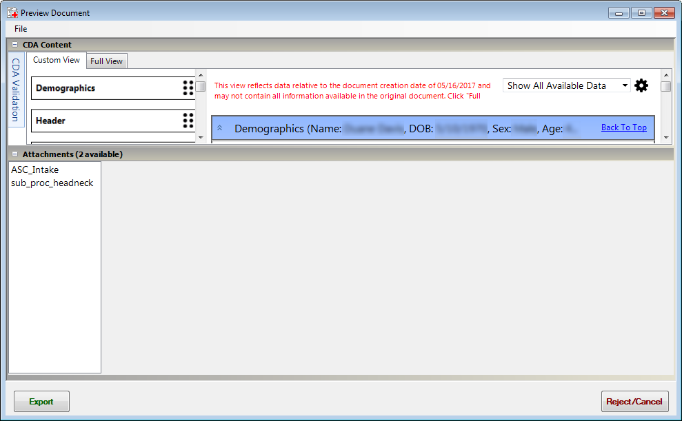 Attachments Pane