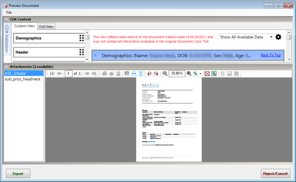 Opened Attachment