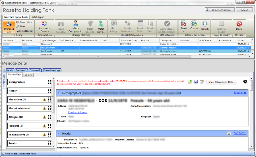 CDA Viewer in Document Tab