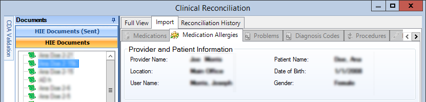 Clinical Reconciliation Module