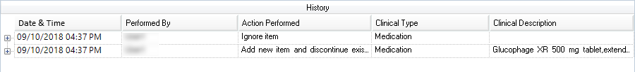Reconciliation History
