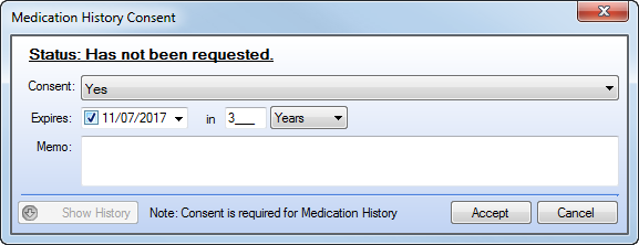 Medication History Consent