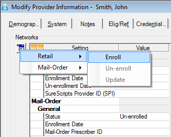 Modify Provider Information