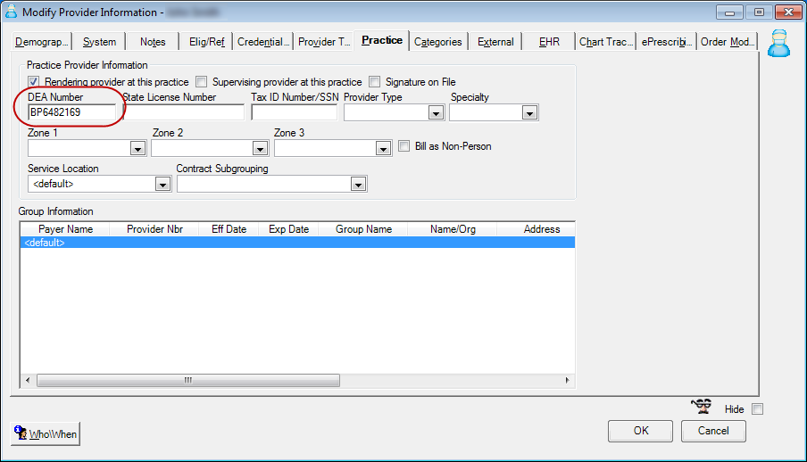 Modify Provider Information