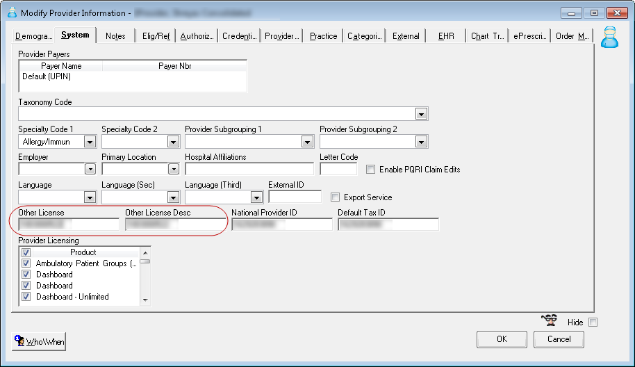 Modify Provider Information