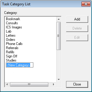Task Category List