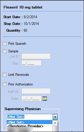 Additional Prescription Detail