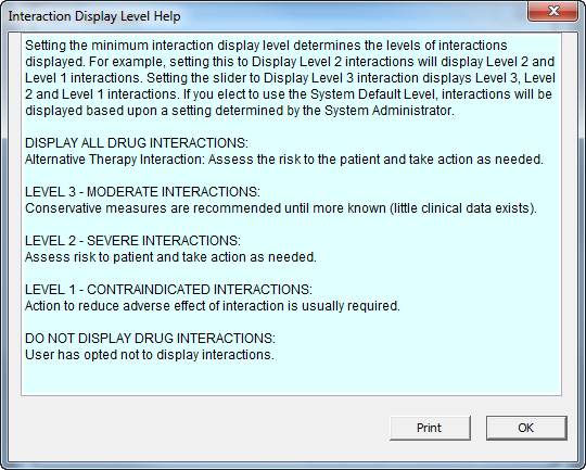 Interaction Display Level Help
