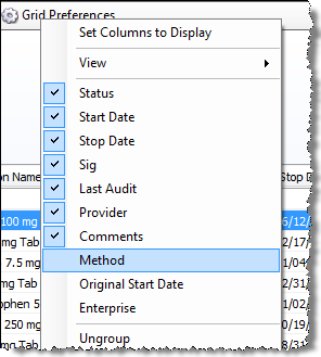 View, Column name