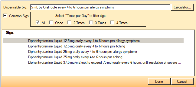Pediatric SIG