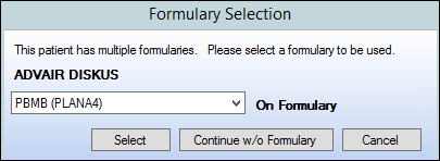 Formulary Selection