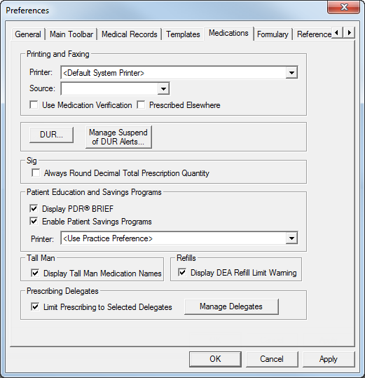 PDR Brief Preferences