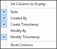 Set Columns to Display