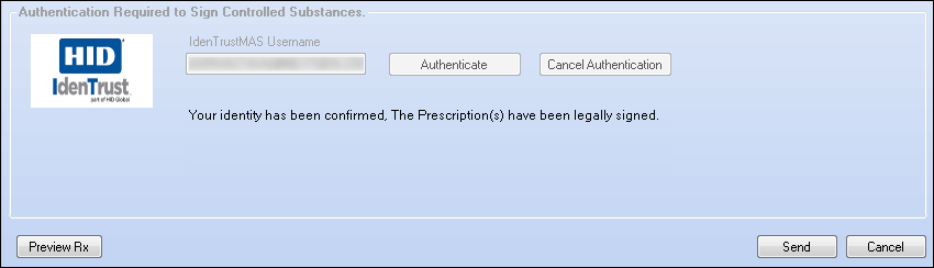 Authentication Required to Sign Controlled Substances
