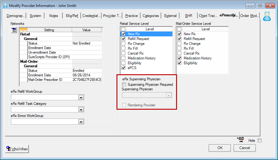Modify Provider Information