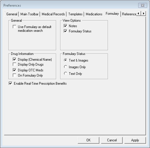 Formulary tab