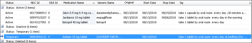 Temporary Status