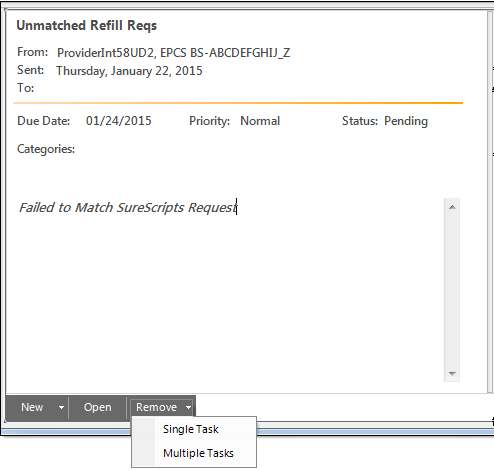 Unmatched Refill Requests