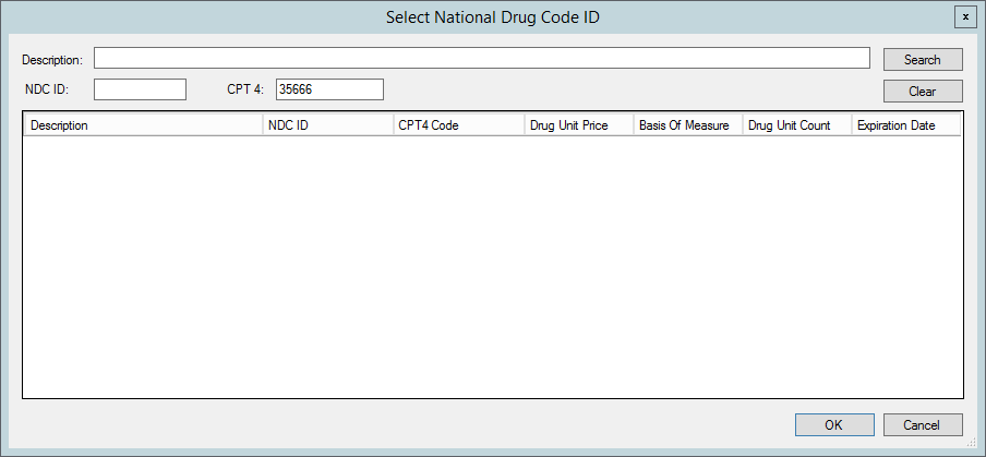 Select National Drug Code ID