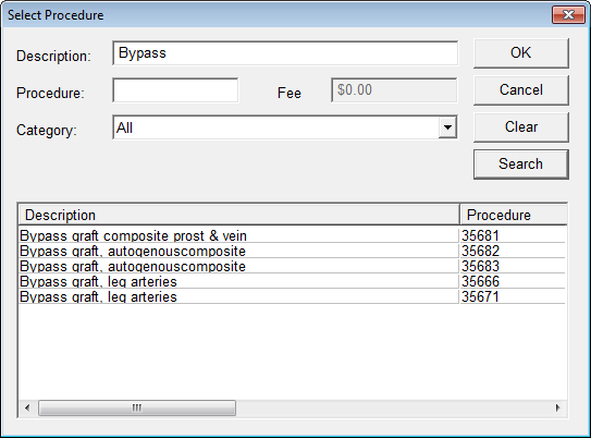 Select Procedure