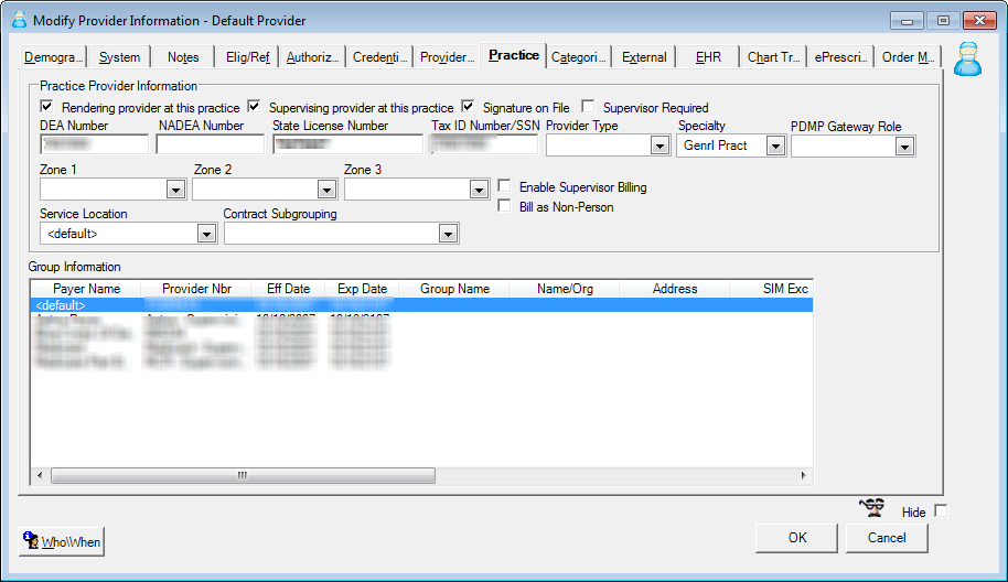 Modify Provider Information